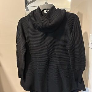Elegant Black Cowl Neck Sweater